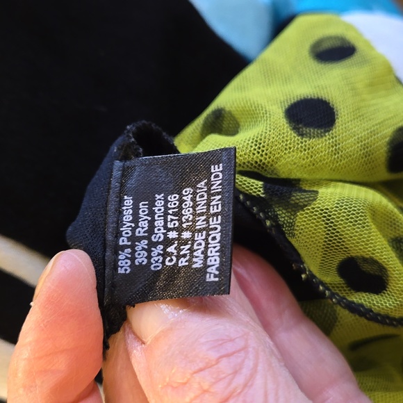 Chic multi color sleeveless handkerchief hem dress - Picture 6 of 7